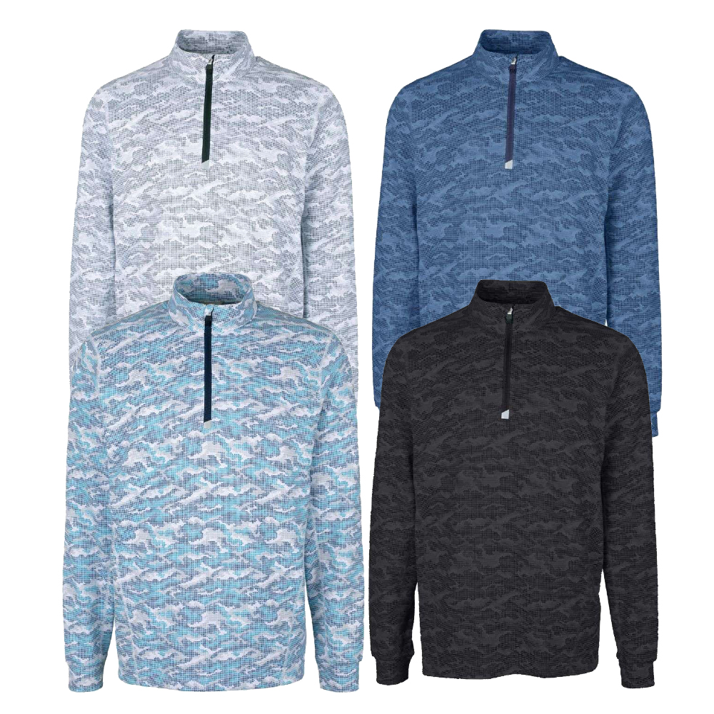 High Quality Men's Golf Jersey with Embroidered Logo Zip Pullover Essential Sweatshirt for Autumn Sublimation Performance