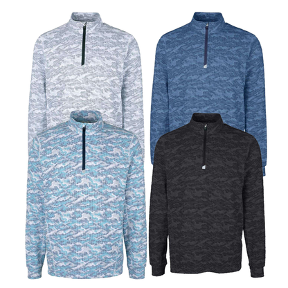 High Quality Men's Golf Jersey with Embroidered Logo Zip Pullover Essential Sweatshirt for Autumn Sublimation Performance