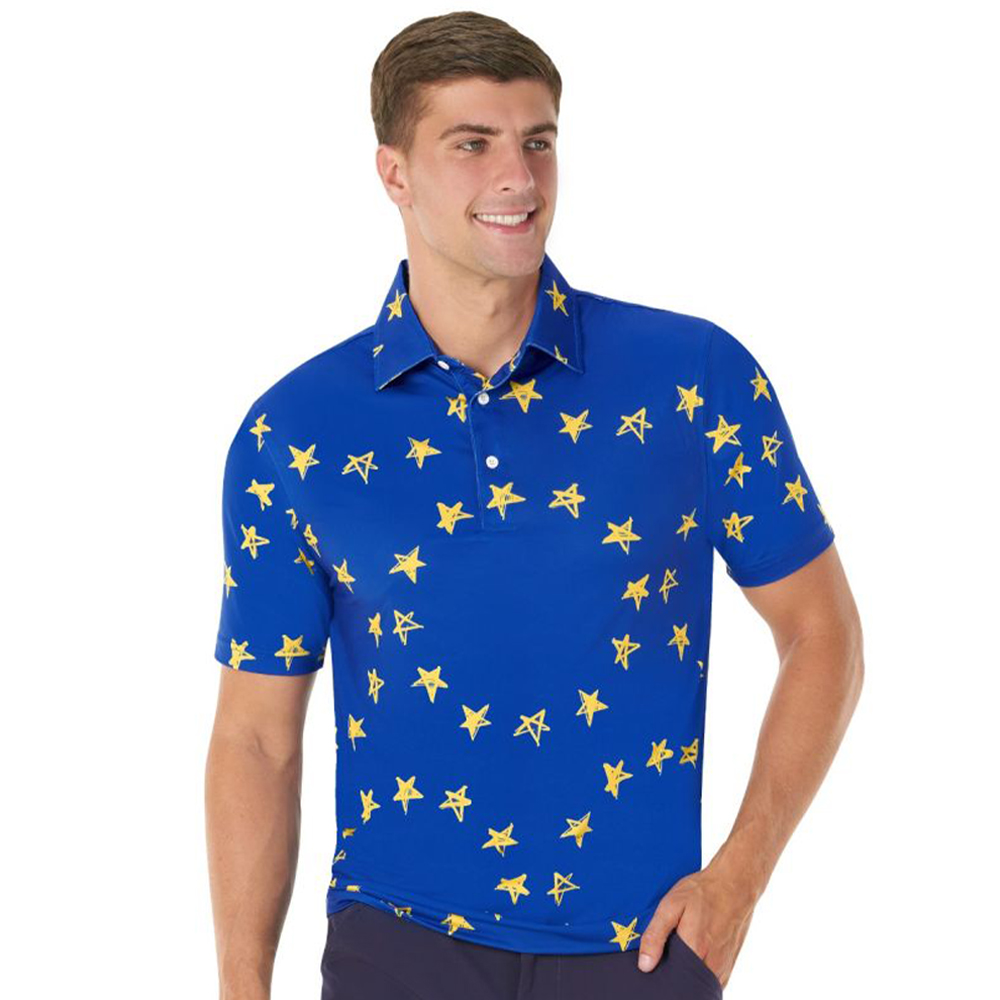 Custom logo Luxury Embroidery logo 4 Way Stretch 100 Polyester Golf Print Sublimation Sports Polo Shirt t Shirts Tshirt for Men