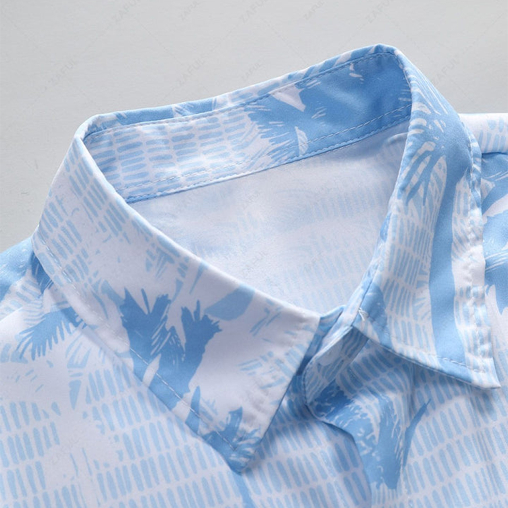 Men's Custom Button for Polo Hawaiian Shirt Anti-Wrinkle Summer Beach Vacation Streetwear Wholesale Short Sleeves Clothing
