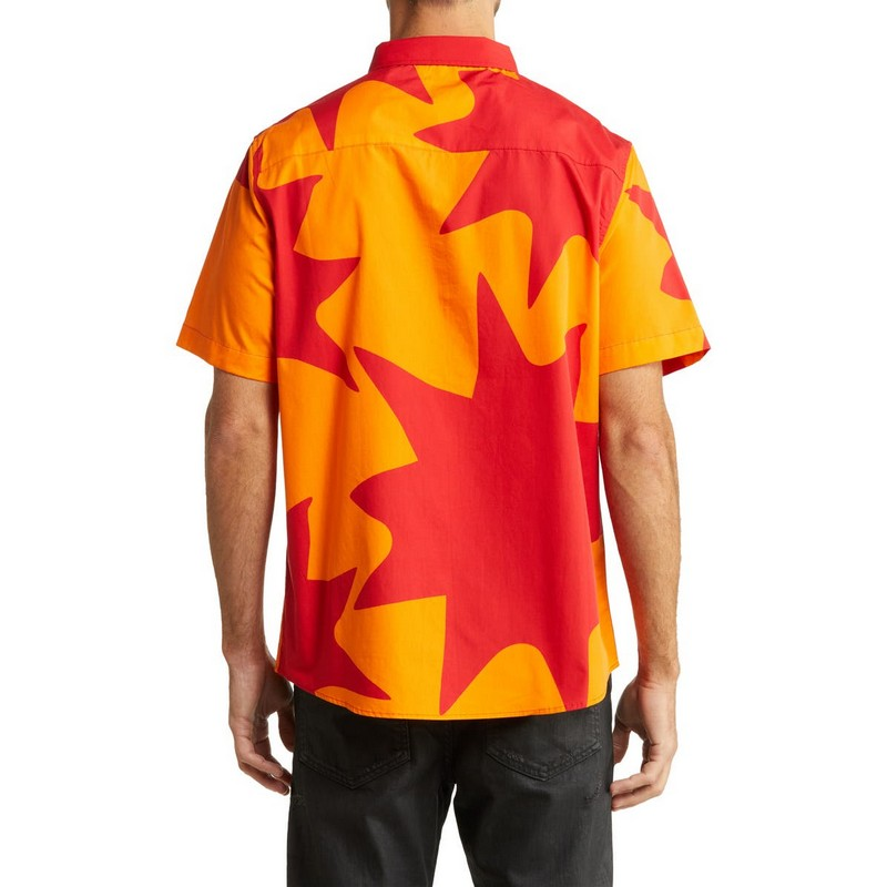 OEM Custom Print Sublimation Hawaii Solid Color Cotton Polyester Short Sleeve Print Hawaiian Shirt Blue