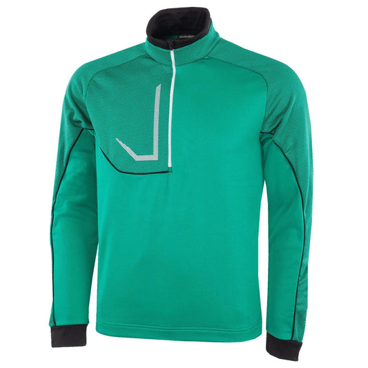 Bulk Custom Custom Men's Performance Quarter Zip Neck Golf Pullover Sweatshirt Quick Dry Active Lightweight Green Hoodies Sweatshirts with Logo Embroidery - Manufacturer Qiandao