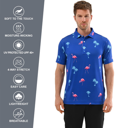 Custom logo 93% Polyester 7% Elastane Moisture Wicking Golf Polo Luxury T-shirts Man