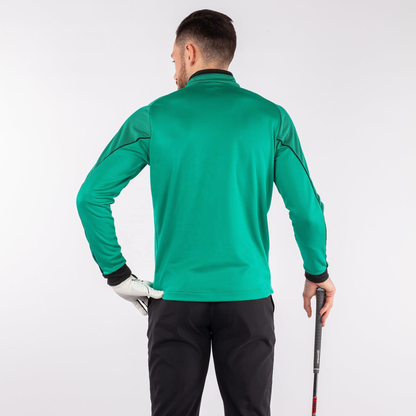 Custom Men's Performance Quarter Zip Neck Golf Pullover Sweatshirt Quick Dry Active Lightweight Green Hoodies Sweatshirts
