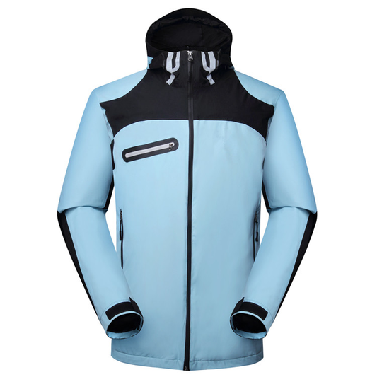 Customized Winter Windbreaker Jacket for Men High Quality Textured Windproof Waterproof Fabric Stand Collar Front Logo Position