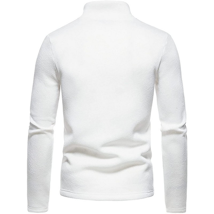 Custom Men's Slim Fit Quarter Zip Neck Sweater Lightweight Cotton Knitted Mock Turtleneck Pullover for Autumn Digital Printing