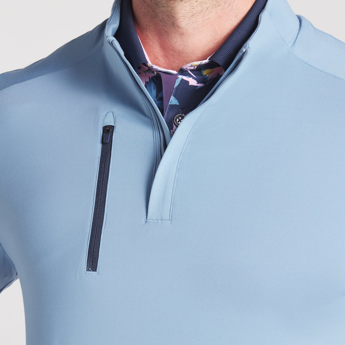 OEM Spandex Polyester Customizable Athletic Men Lightweight Quarter Zip Sweatshirt Men Golf Pullover