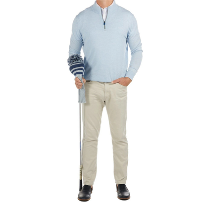 Custom Logo Performance Fabric Men Plain Solid Color Sherpa Fleece Quarter Zip Pullover Golf Sweatshirts