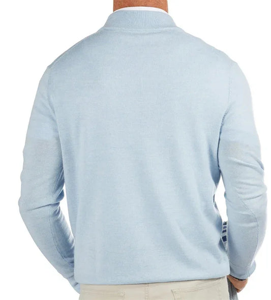 Bulk Custom Custom Men's Quick Dry Long Sleeve Sport Retro Quarter Zip Pullover Golf Mockneck Sweatshirt with Logo Embroidery - Manufacturer Qiandao