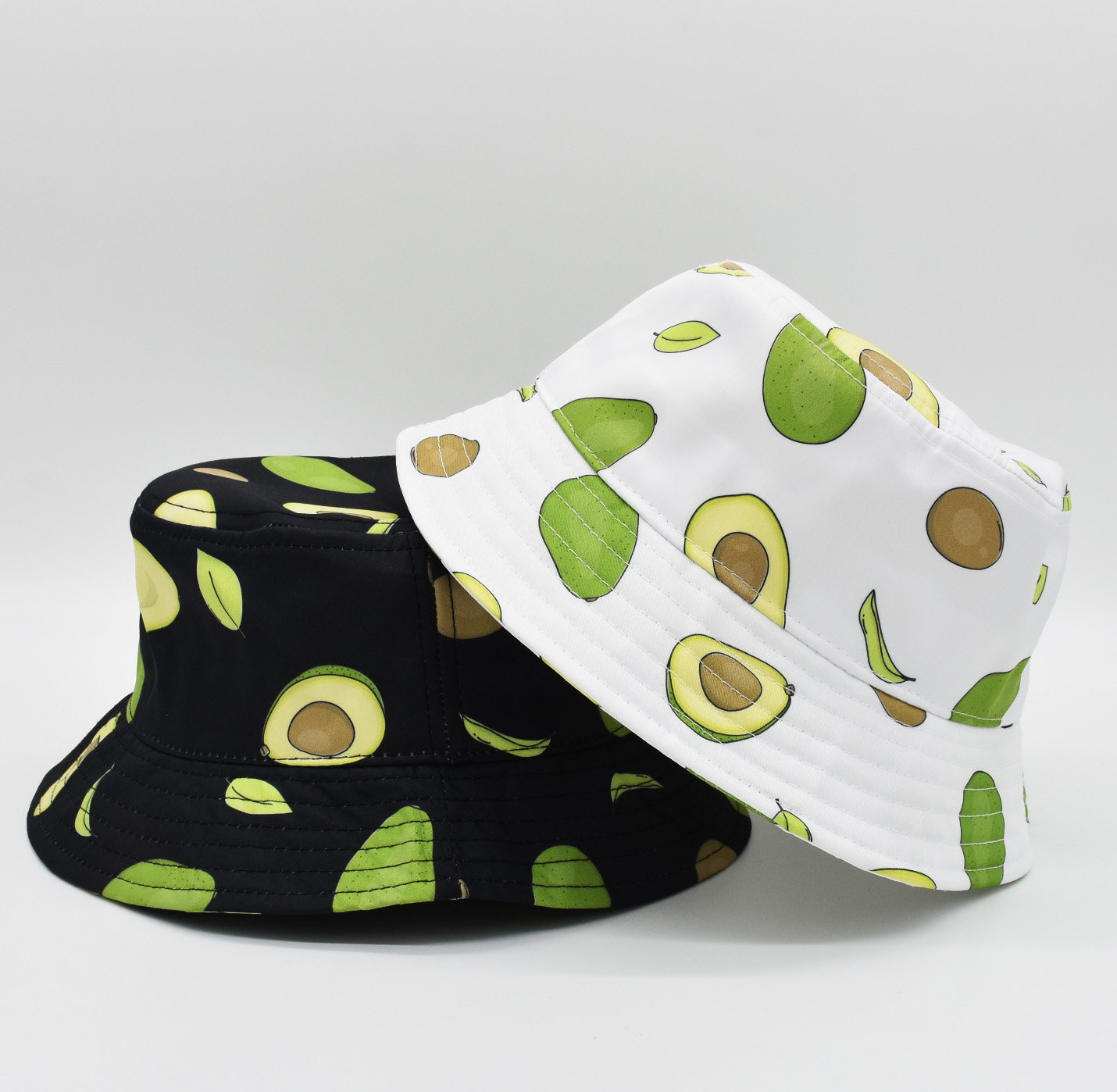 Unisex summer fisherman hats. Made of high-quality luxurious denim fabric with custom pattern printing, suitable for daily leisure and outdoor activities