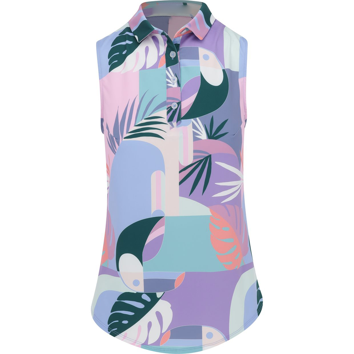 Custom logo heat sublimation sports women's quick-drying sleeveless heat sublimation printed quick-drying golf shirts suitable for women